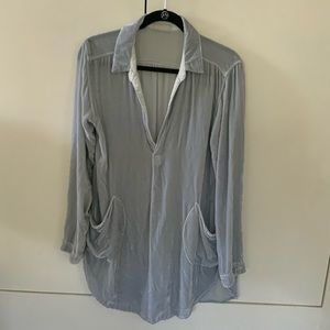 CP Shades Teton Silk Blend Velvet Pocket Tunic